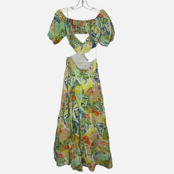 Staud Coliseum Linen Cutout Dress Size 6 *READ FLAW* - Picture 5 of 9